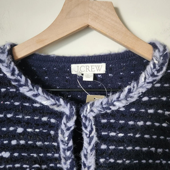 NWT J. Crew | Cropped Wool Blend Lady Jacket in Marled Yarn - Size XL - Picture 5 of 14